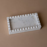 Rectangular Marble Scalloped Tray tray Luxe B Co (Faire)