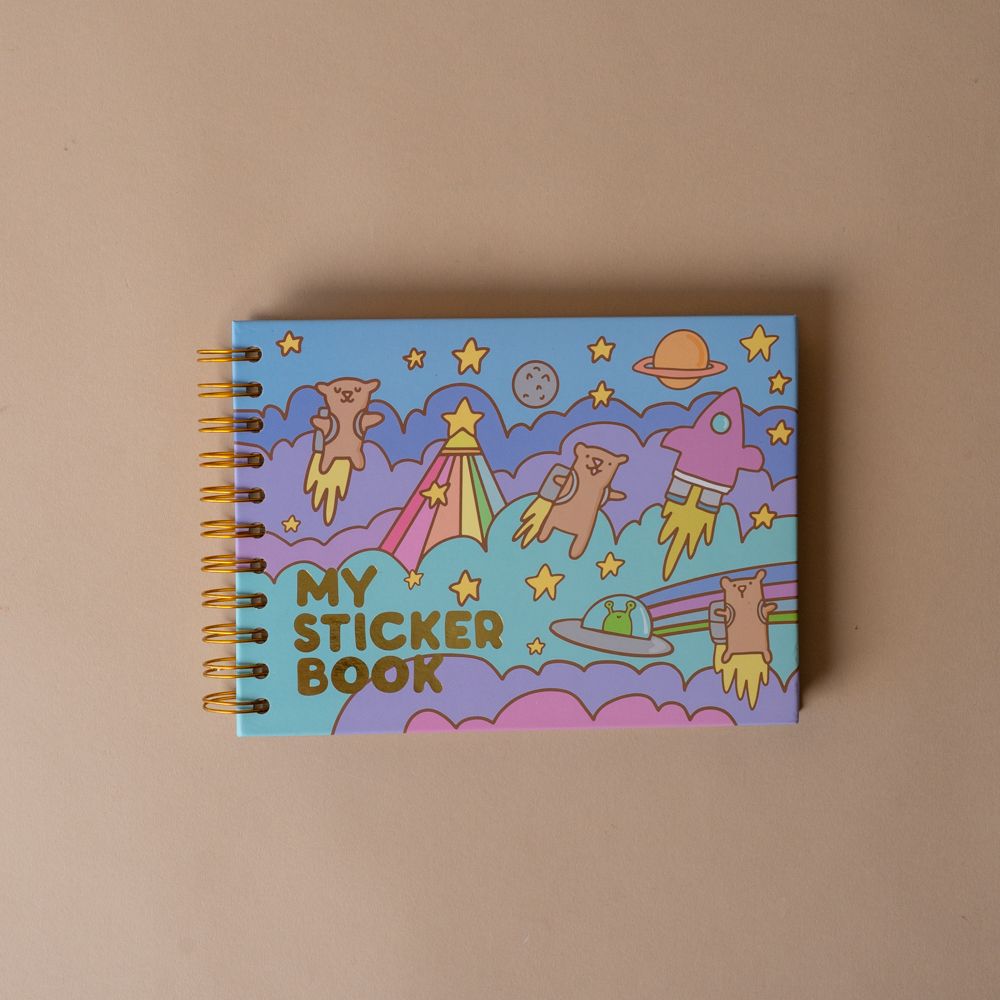 Hardcover Space Bears Sticker Book FINNBIRD - activity book The Penny Paper Co. (Faire)