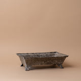 Galvanized Tray with Cast Iron Feet