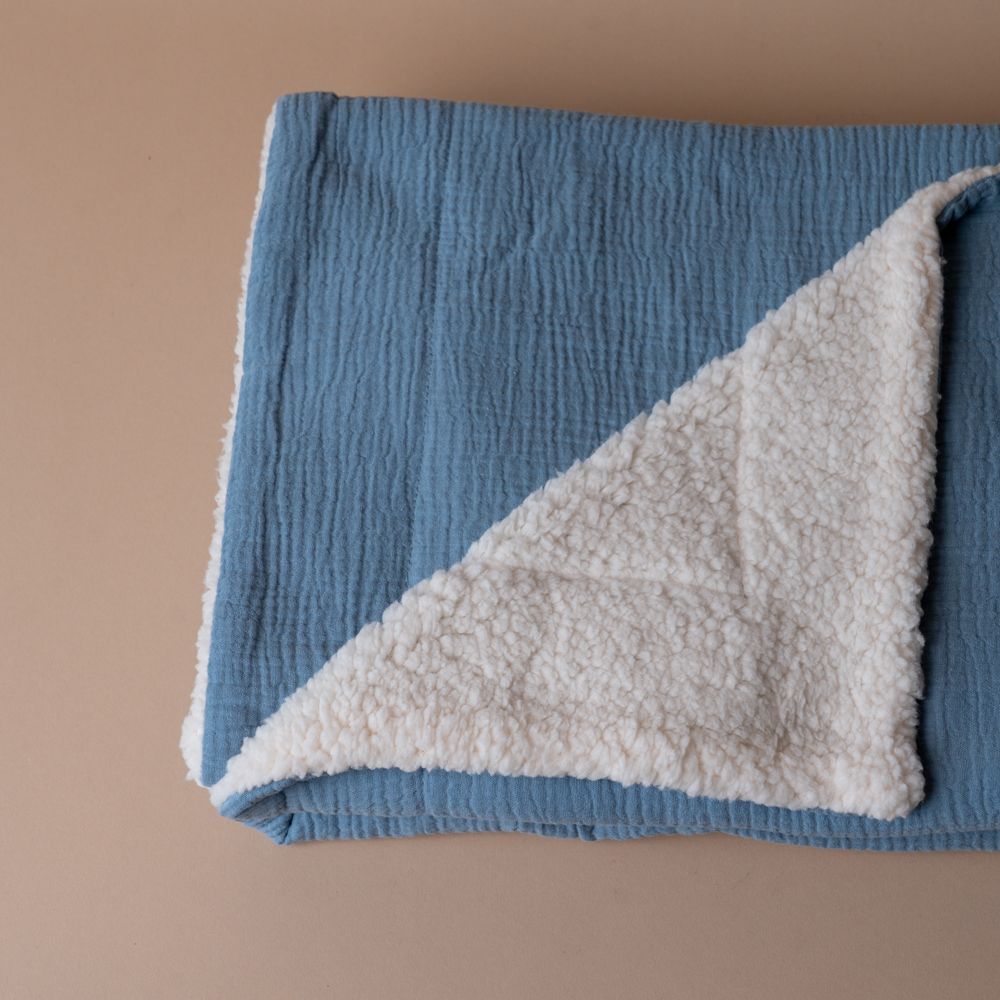 Cotton Sherpa Quilt FINNBIRD - quilt Minika (Faire) Blue Sherpa