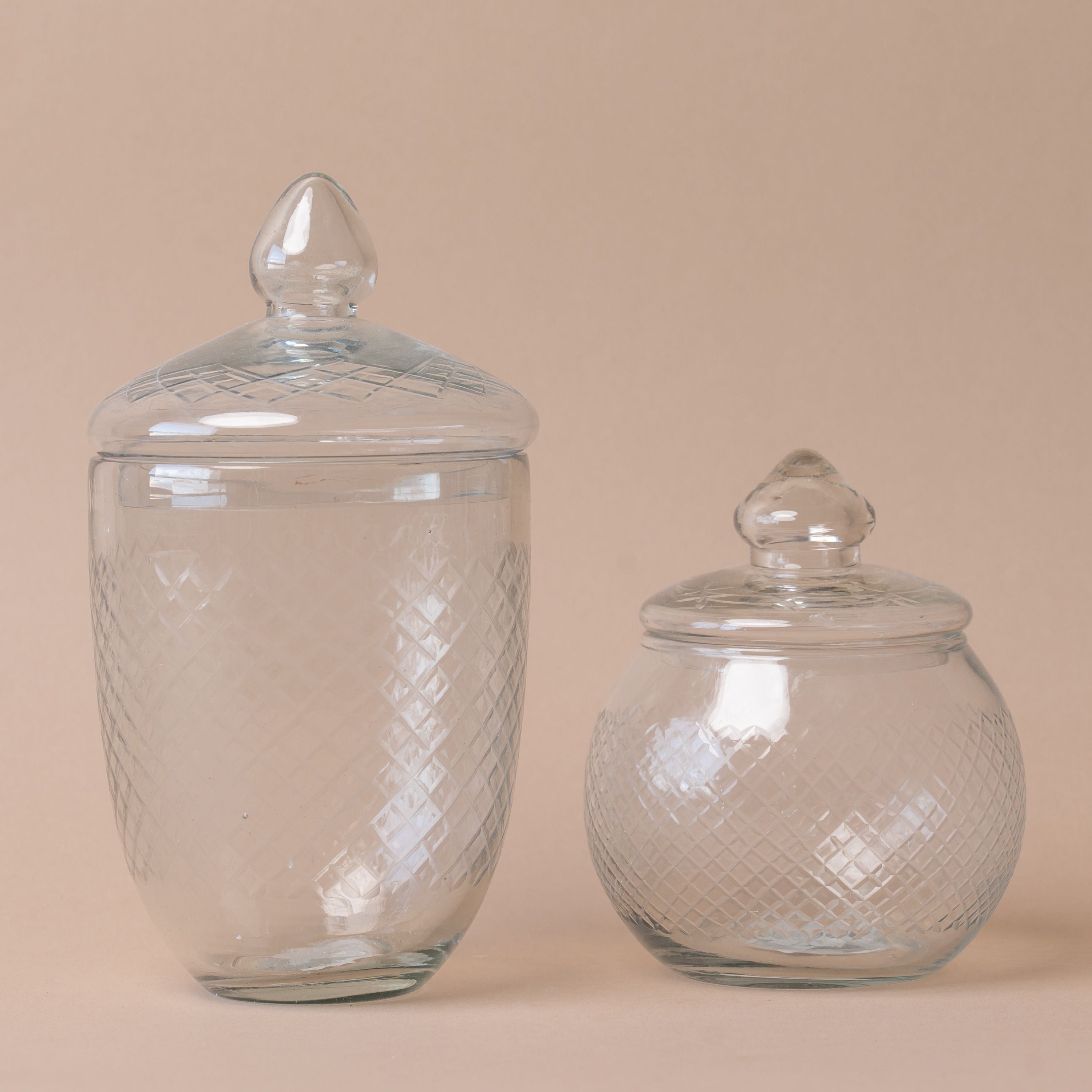 Hand Blown Glass Jar with Lid glass jar Creative Co-op (DYA)