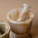 Onyx Mortar & Pestle storage jar Marigold Market (Faire)