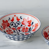 Red Lovebird Motif Bowl - Rug & Weave