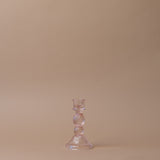 Reeded Glass Candle Holder candle holder Indaba Blush Glass