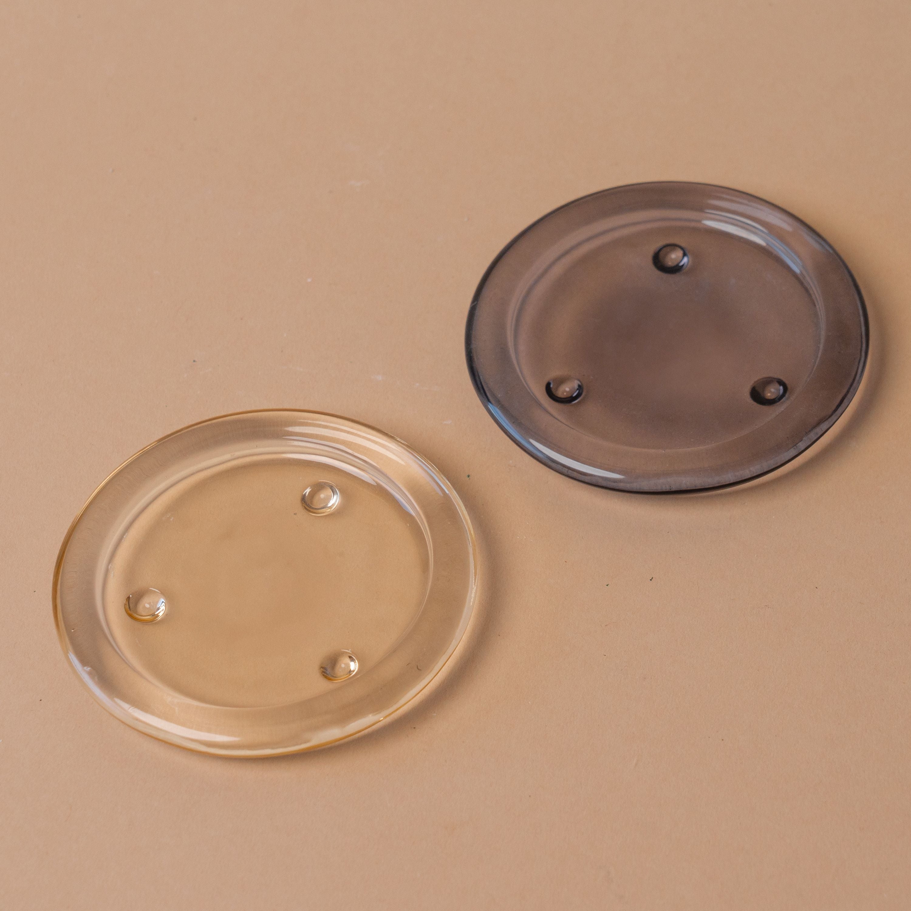 Glass Pillar Candle Plate candle holder Old Country Design (ShopZio)