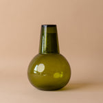 Recycled Olive Glass Carafe carafe Creative Co-op (DYA)