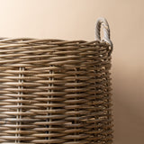 Round Rattan Basket with Handles basket Bacon Basketware (Faire)
