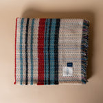 Recycled Wool Throw Blanket Blanket Atlantic Blankets (Faire) Blue Stripe