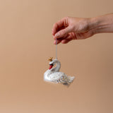 Glass Swan Ornament