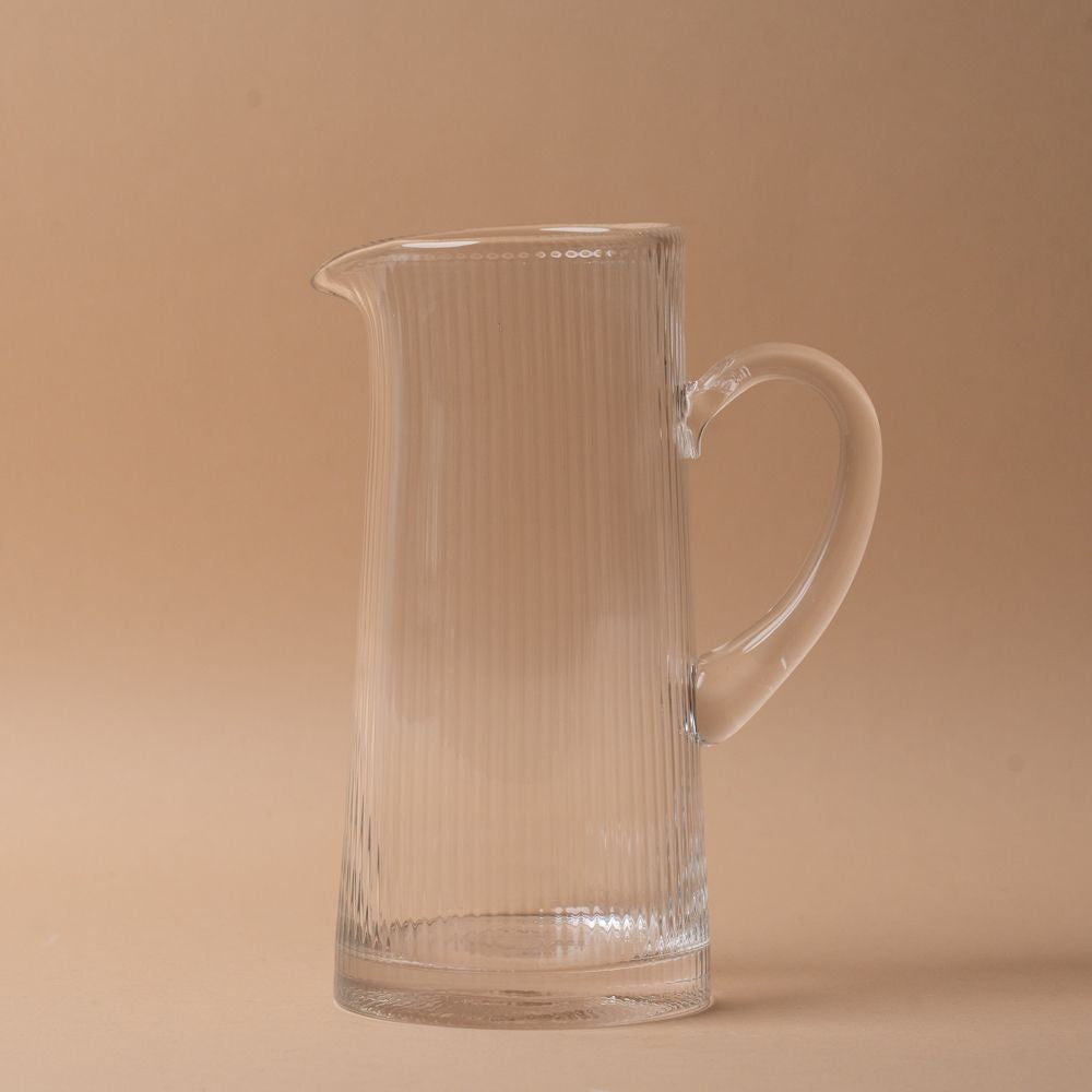 Ribbed Glass Pitcher pitcher Abbott Collection