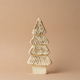 Carved Paper Mache Holiday Tree