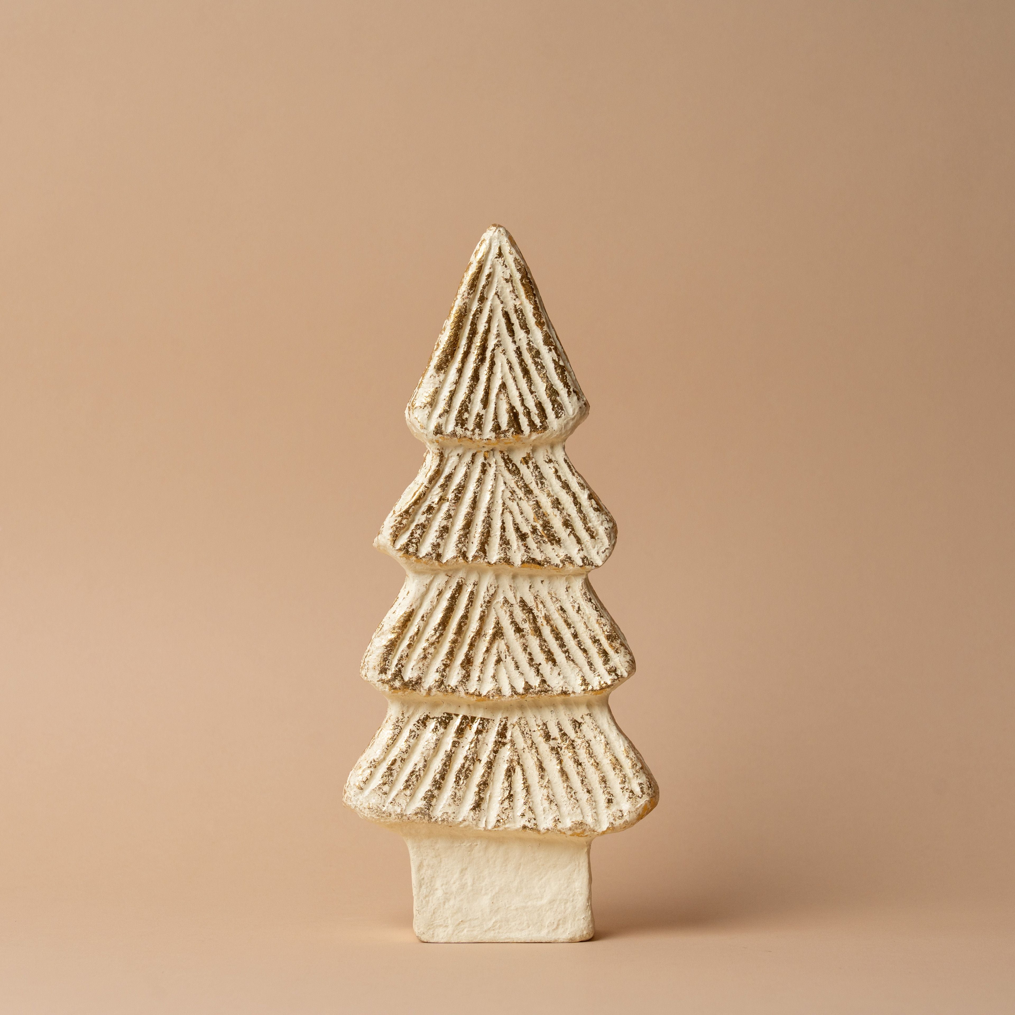 Carved Paper Mache Holiday Tree – view 2