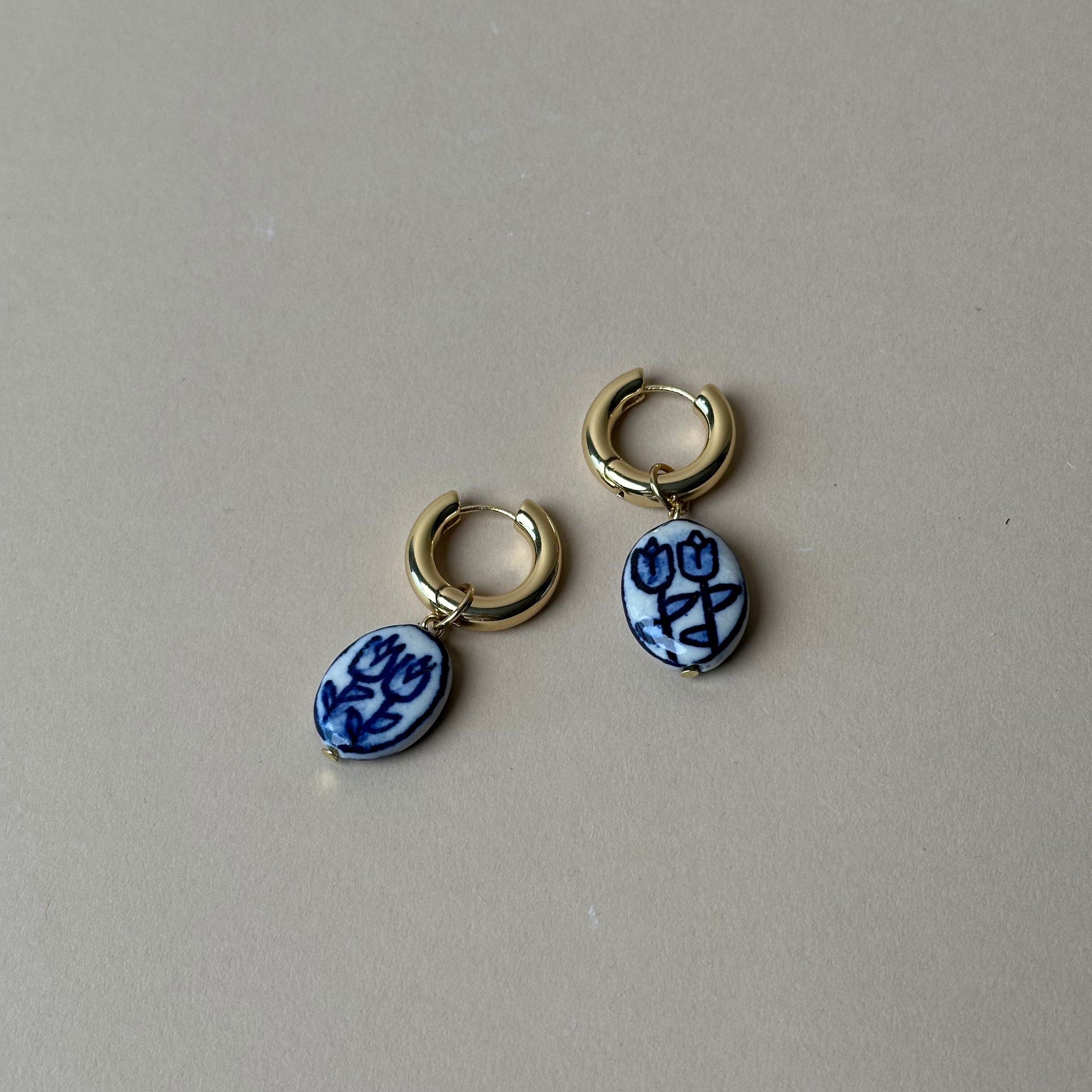 Gold Plated Tulip Bead Earrings jewelry Hunter & Hare (Faire)