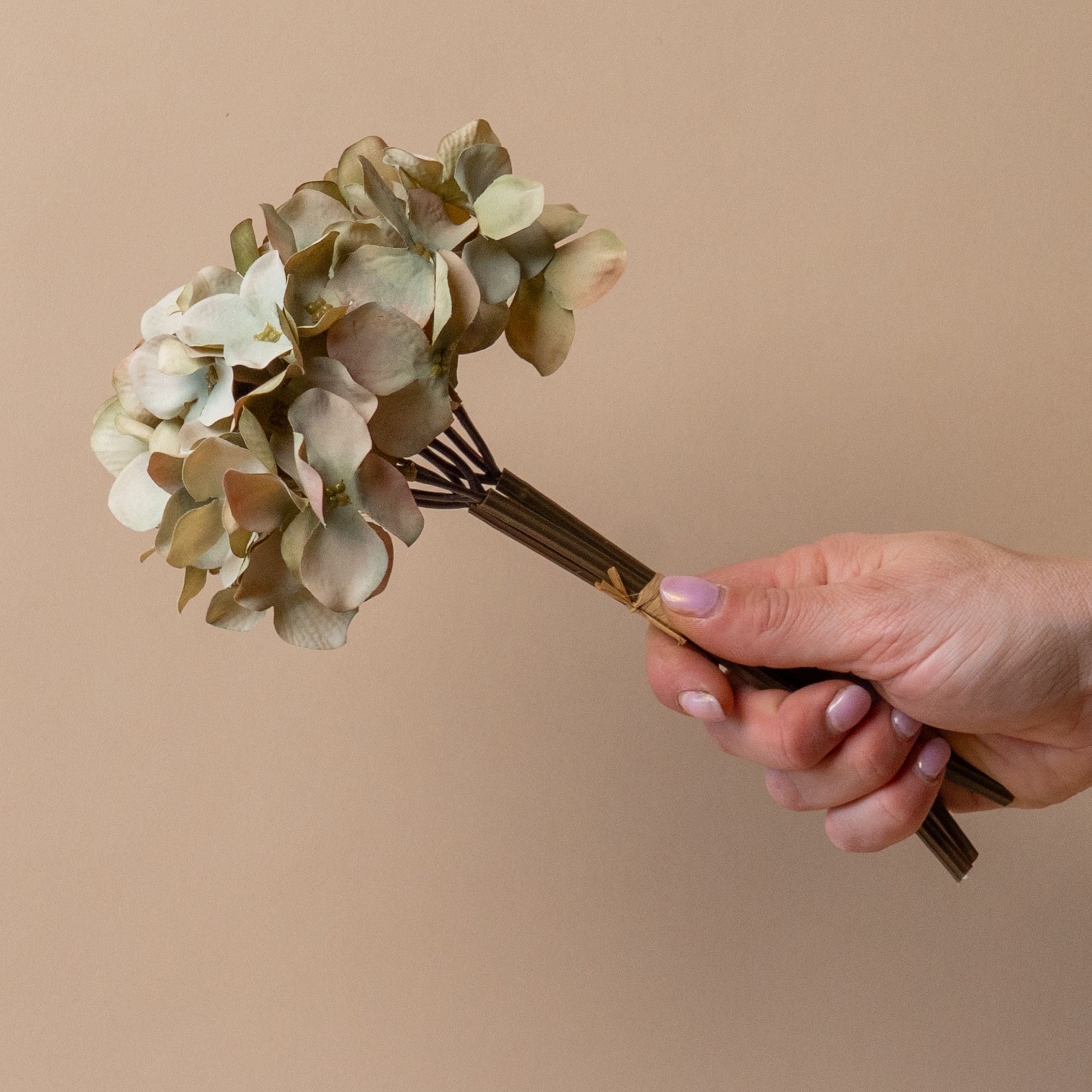 Faux Green Hydrangea Stem faux stem Indaba