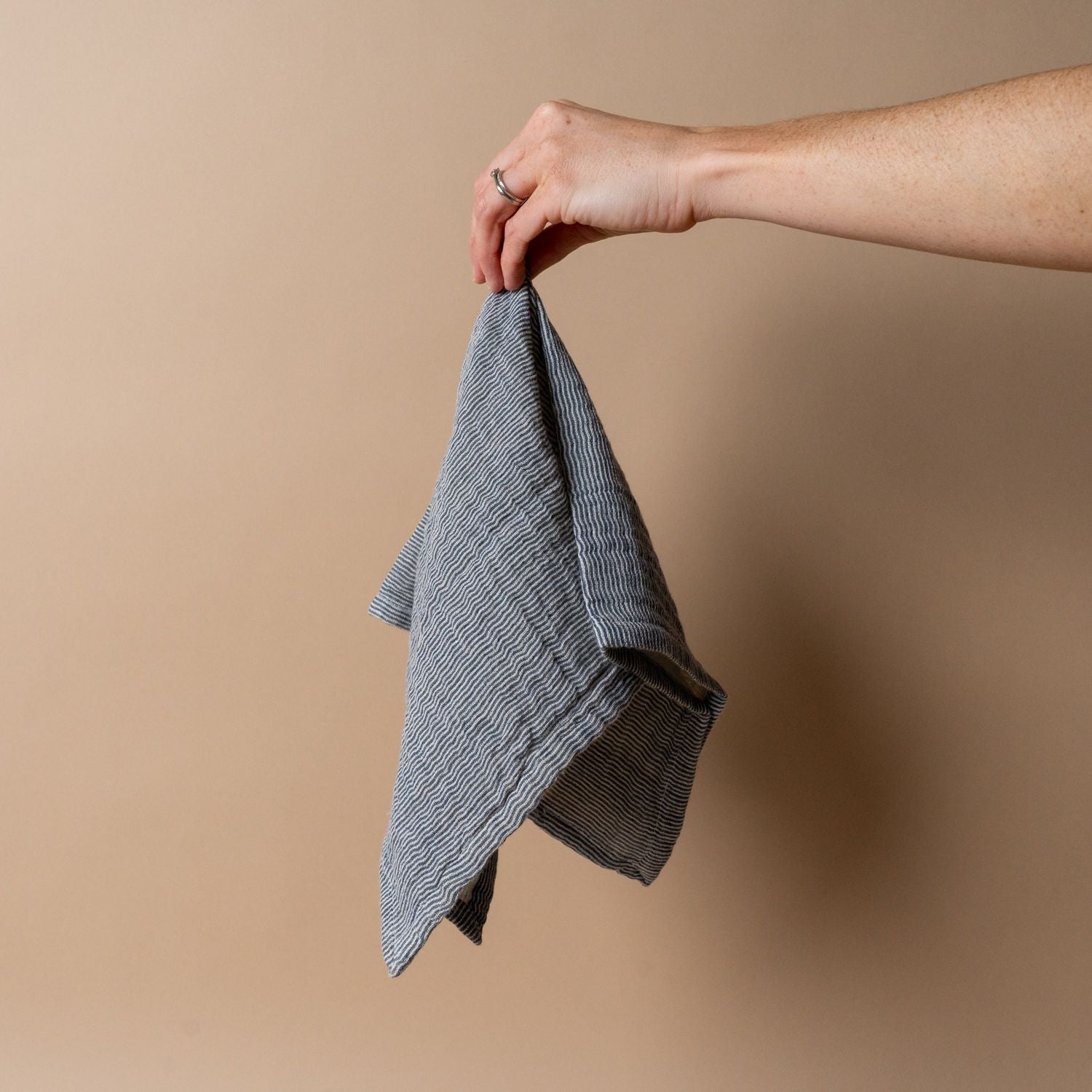 Blue Stripe Double Cloth Napkin - Rug & Weave