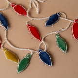 Cotton Holiday Lights Garland