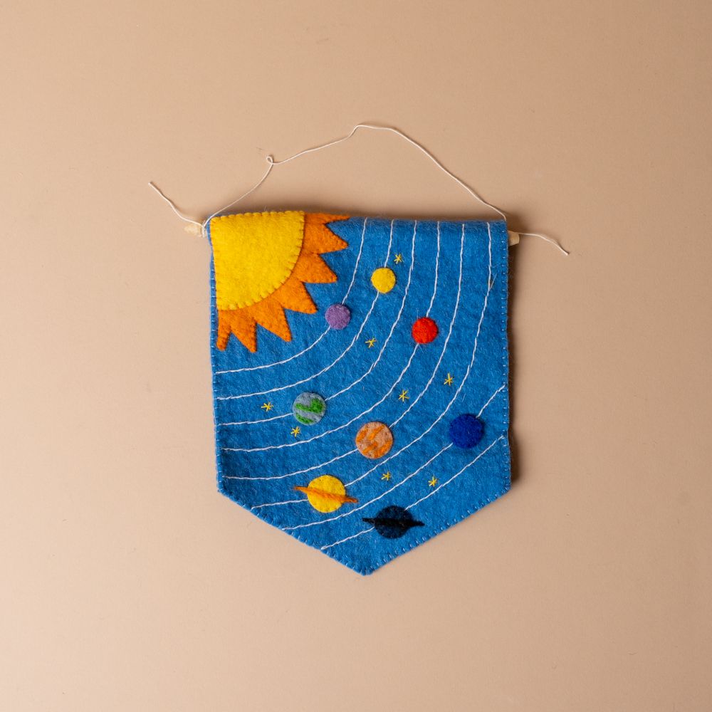 Solar System Banner Flag FINNBIRD - wall hanging Global Goods Partners (Faire)