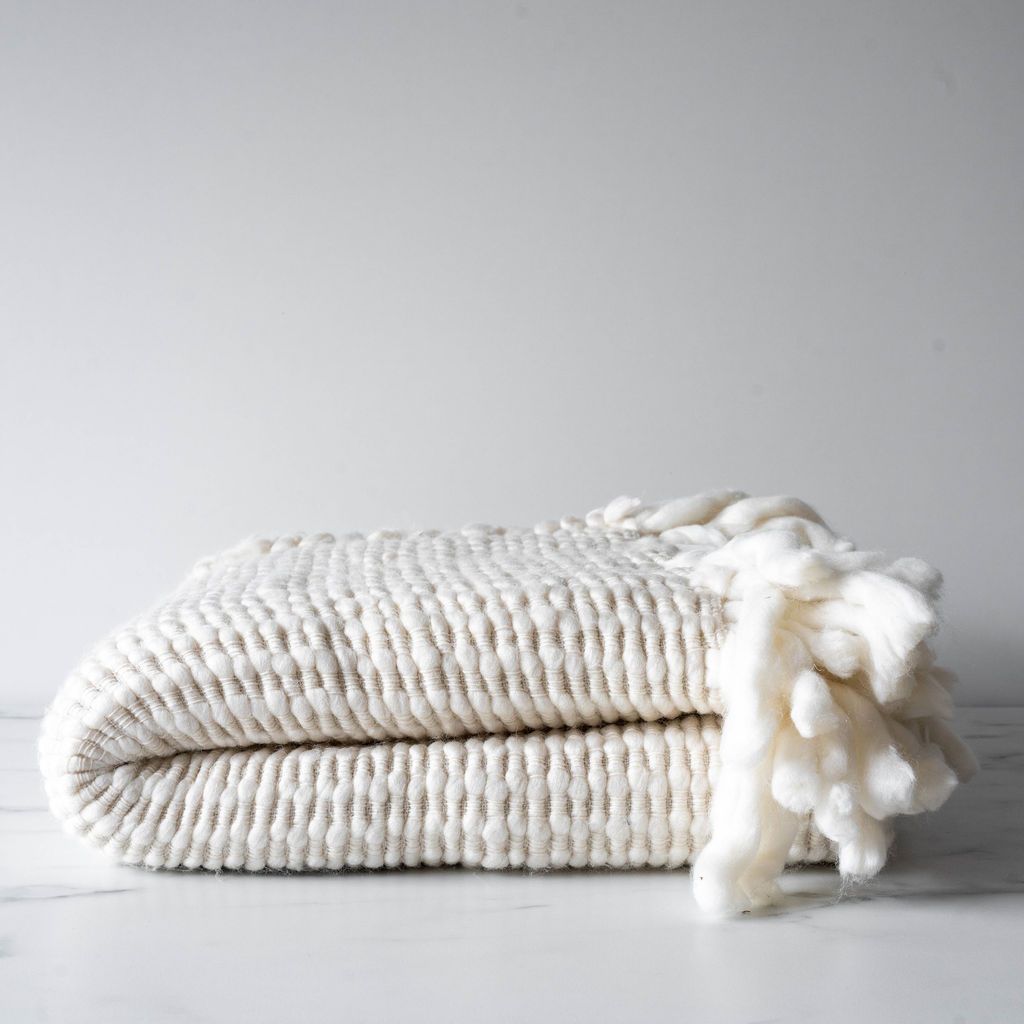Chunky Tassel Throw Blanket - Rug & Weave