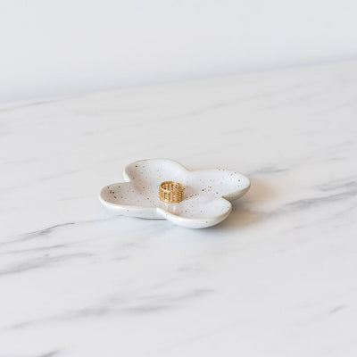 Speckled Stoneware Clover Shaped Dish - Rug & Weave