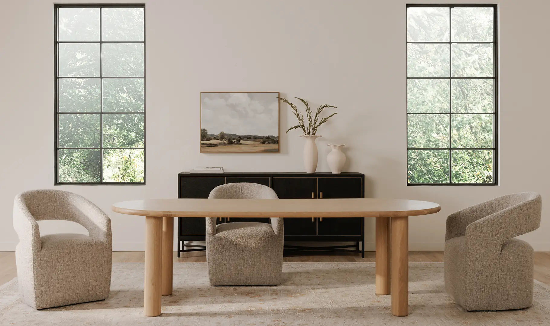 Barlow Rolling Dining Chair 10 - a - FURNITURE - dining chair Moe's Furniture