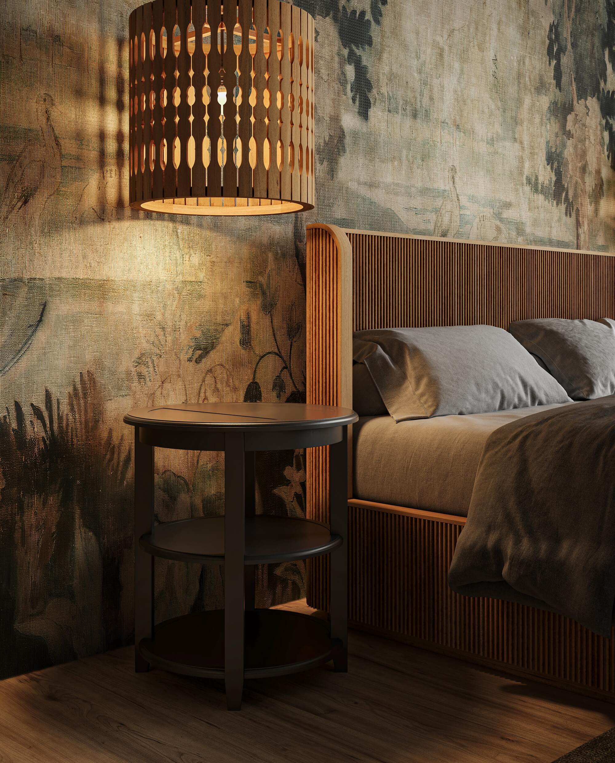 Luna Round 3 Tier Side Table FURNITURE - side table Bramble
