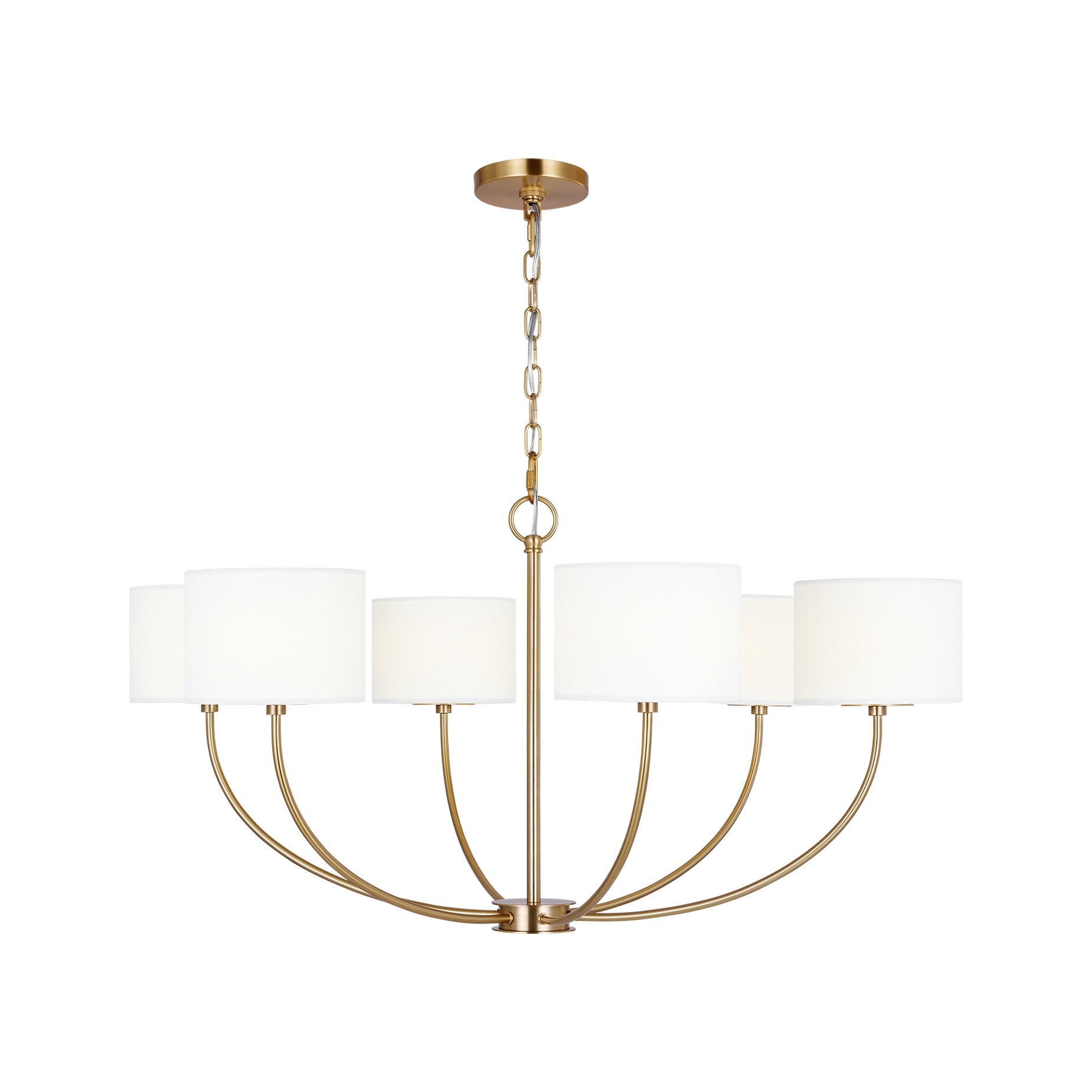Sawyer Medium Chandelier LIGHTING - chandelier Visual Comfort - Studio Burnished Brass