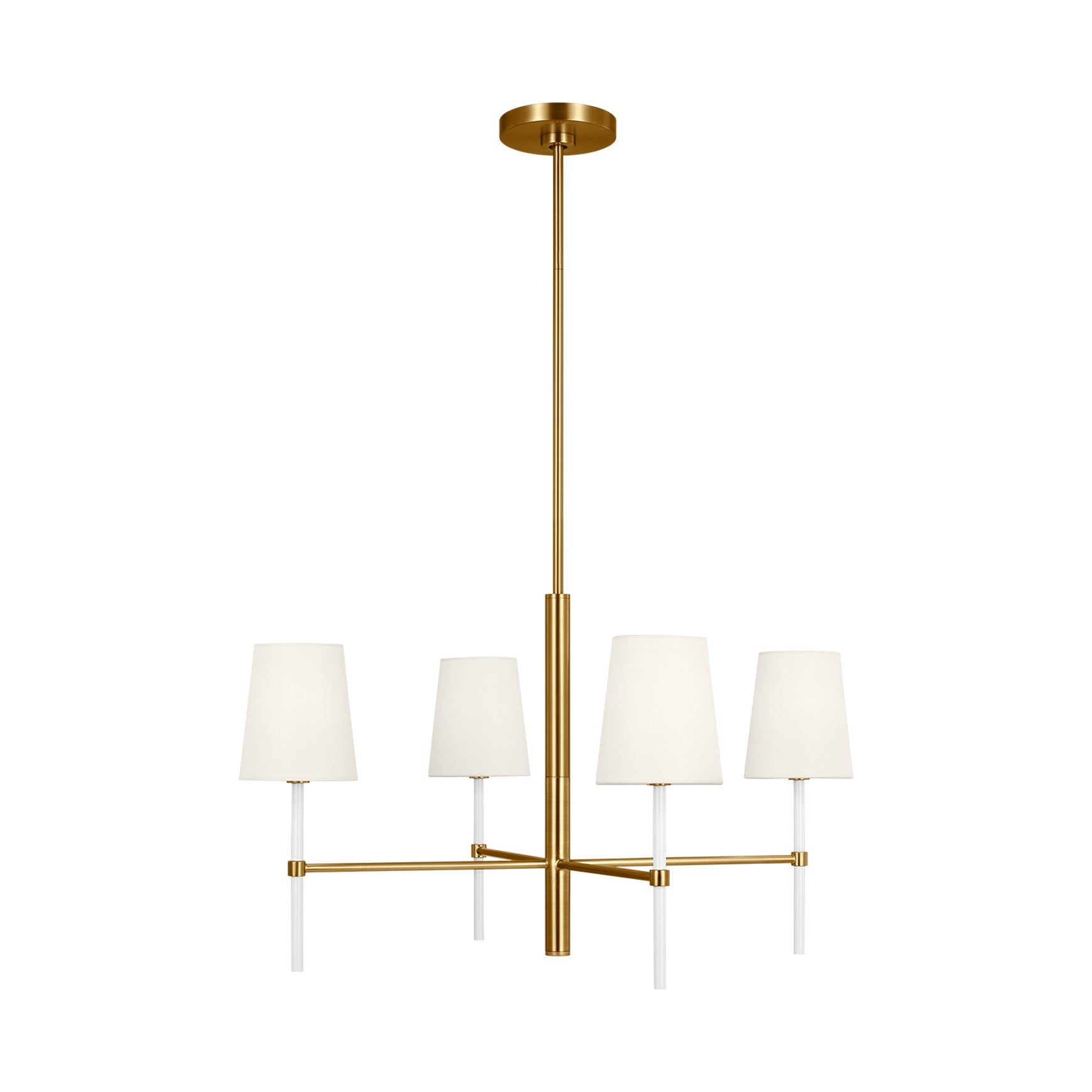 Monroe Small Chandelier, Burnished Brass