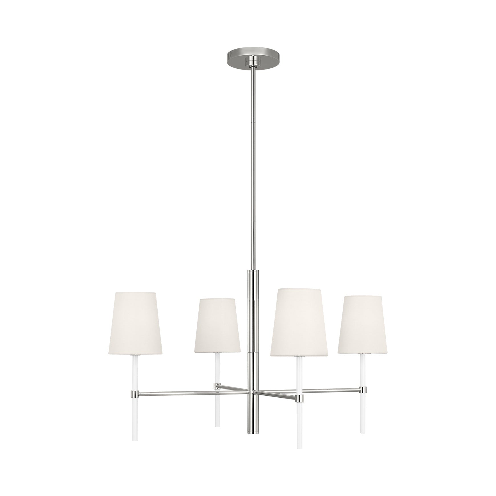 Monroe Small Chandelier, Polished Nickel