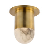 Melange Mini Monopoint Flush Mount LIGHTING - flush mount Visual Comfort - Signature Antique-Burnished Brass