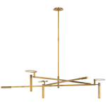Melange Grande Floating Disc Chandelier LIGHTING - chandelier Visual Comfort Antique-Burnished Brass