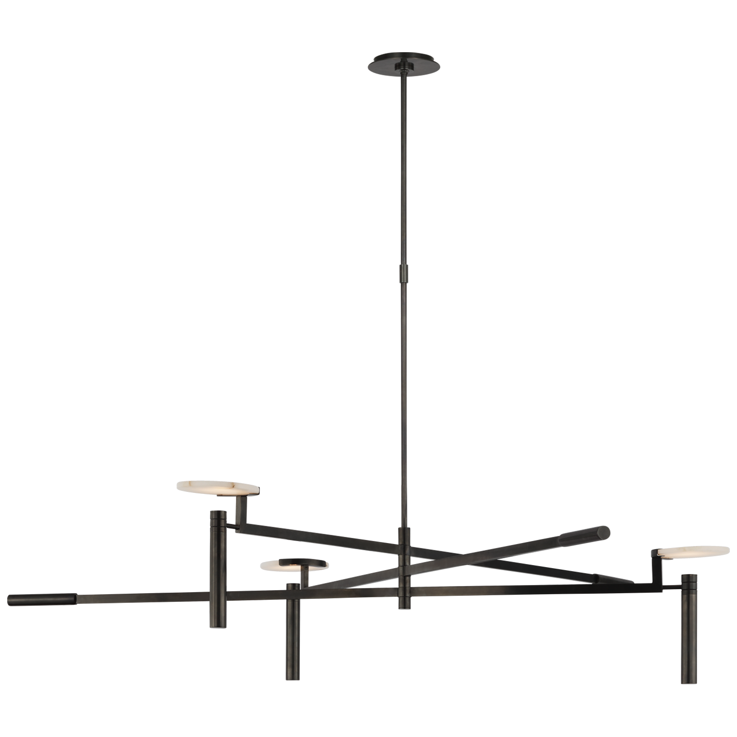 Melange Grande Floating Disc Chandelier LIGHTING - chandelier Visual Comfort Bronze