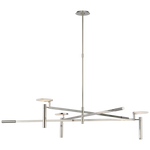 Melange Grande Floating Disc Chandelier LIGHTING - chandelier Visual Comfort Polished Nickel