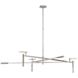 Melange Grande Floating Disc Chandelier LIGHTING - chandelier Visual Comfort Polished Nickel