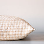 Beige Gingham Linen Duvet Cover - Rug & Weave