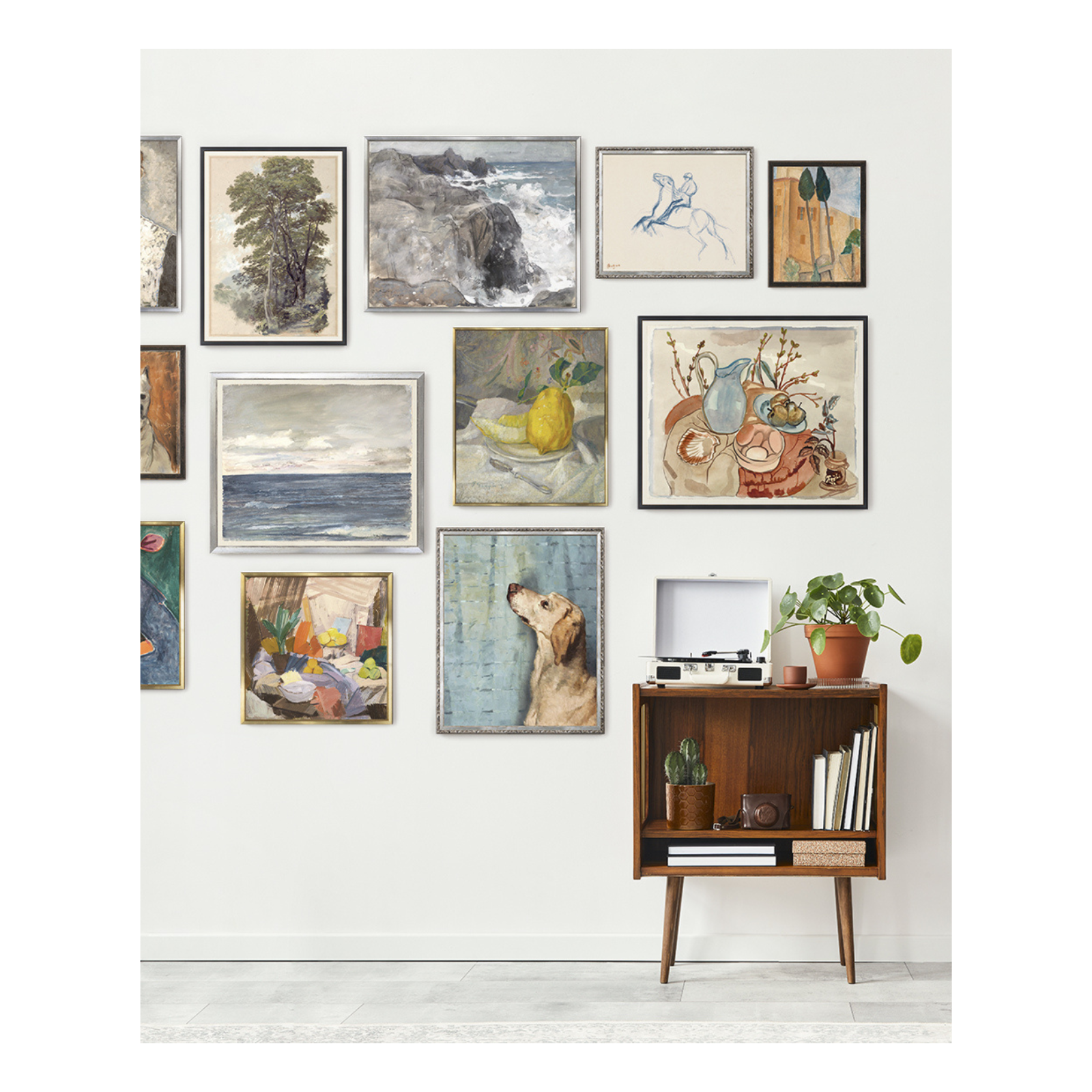 "Waiting Dog Portrait" Framed Art Print – view 2