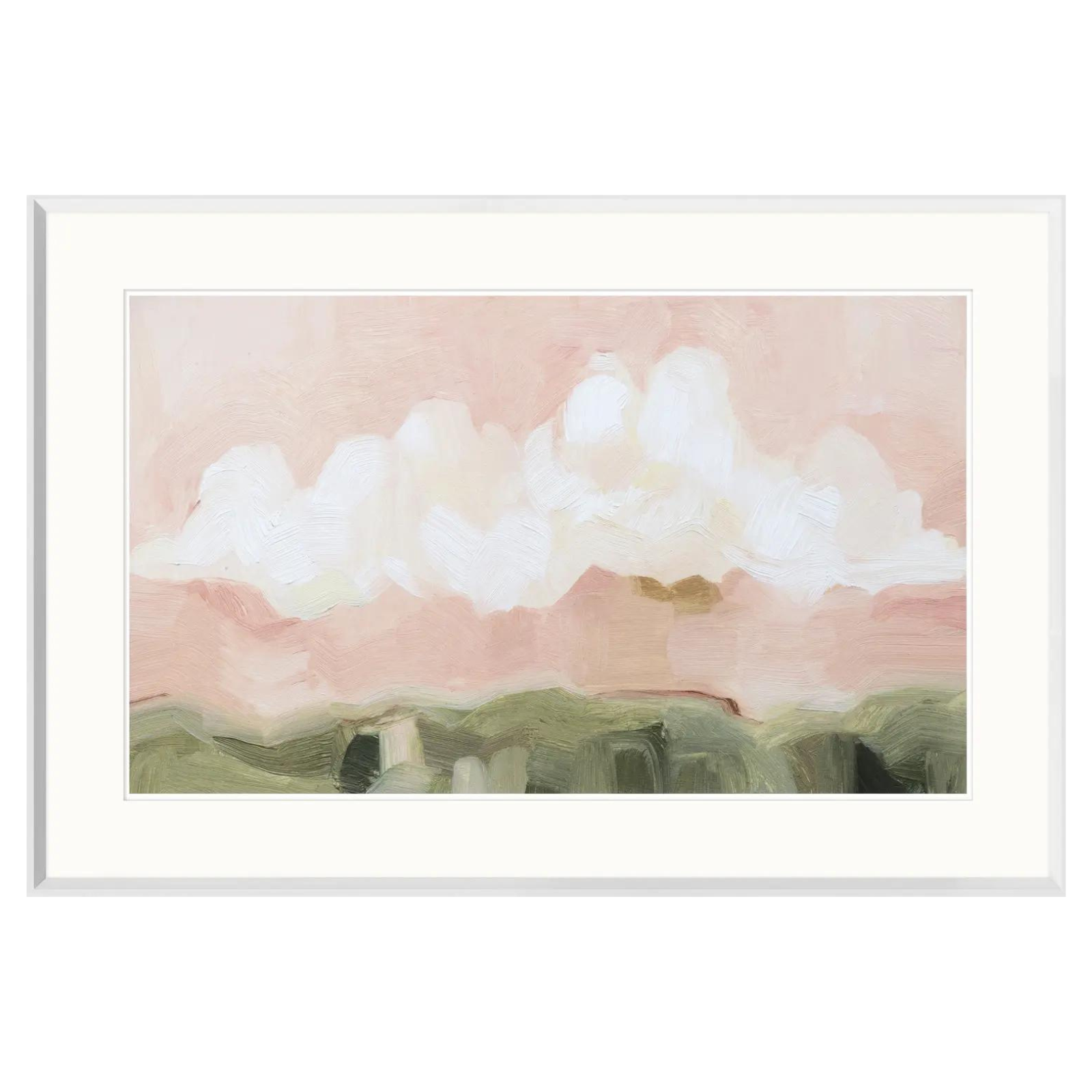 "Hazy Pink Sunset" Framed Art Print