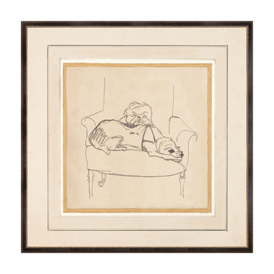 "Napping Dogs" Framed Art Print - Rug & Weave