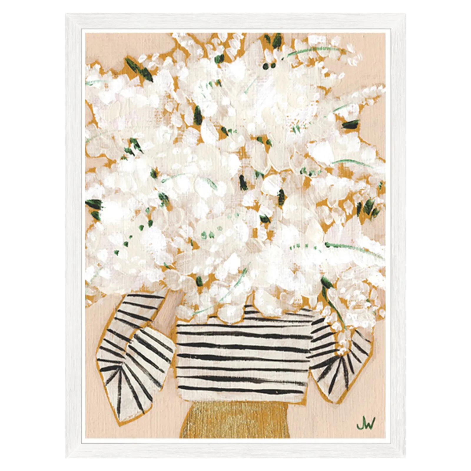 Neutral Floral Style Framed Art Print - Rug & Weave