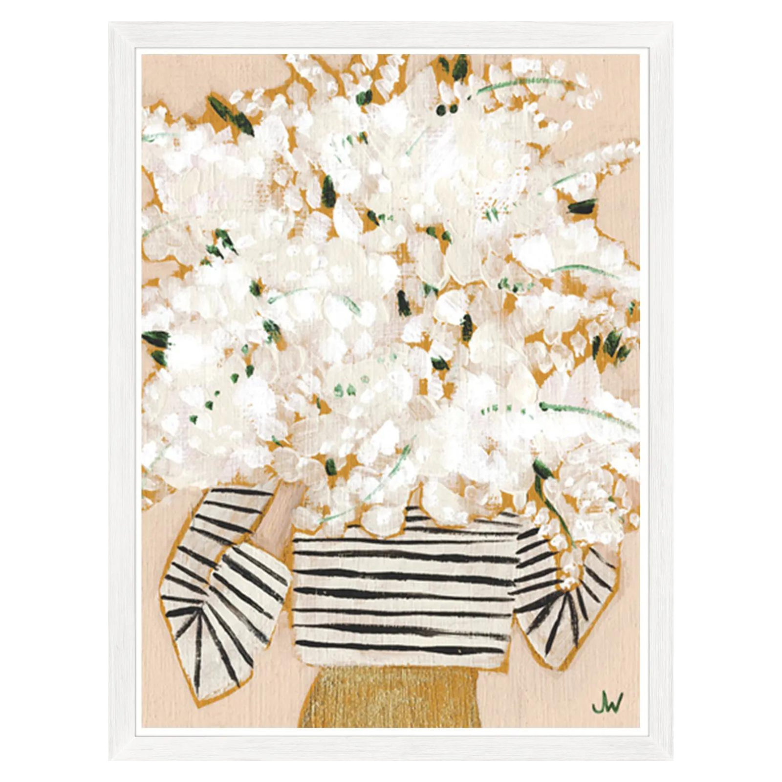 "Neutral Floral Style" Framed Art Print
