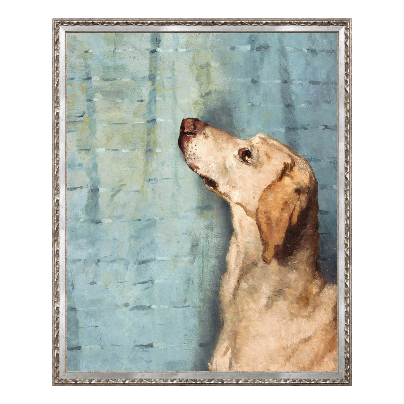 "Waiting Dog Portrait" Framed Art Print