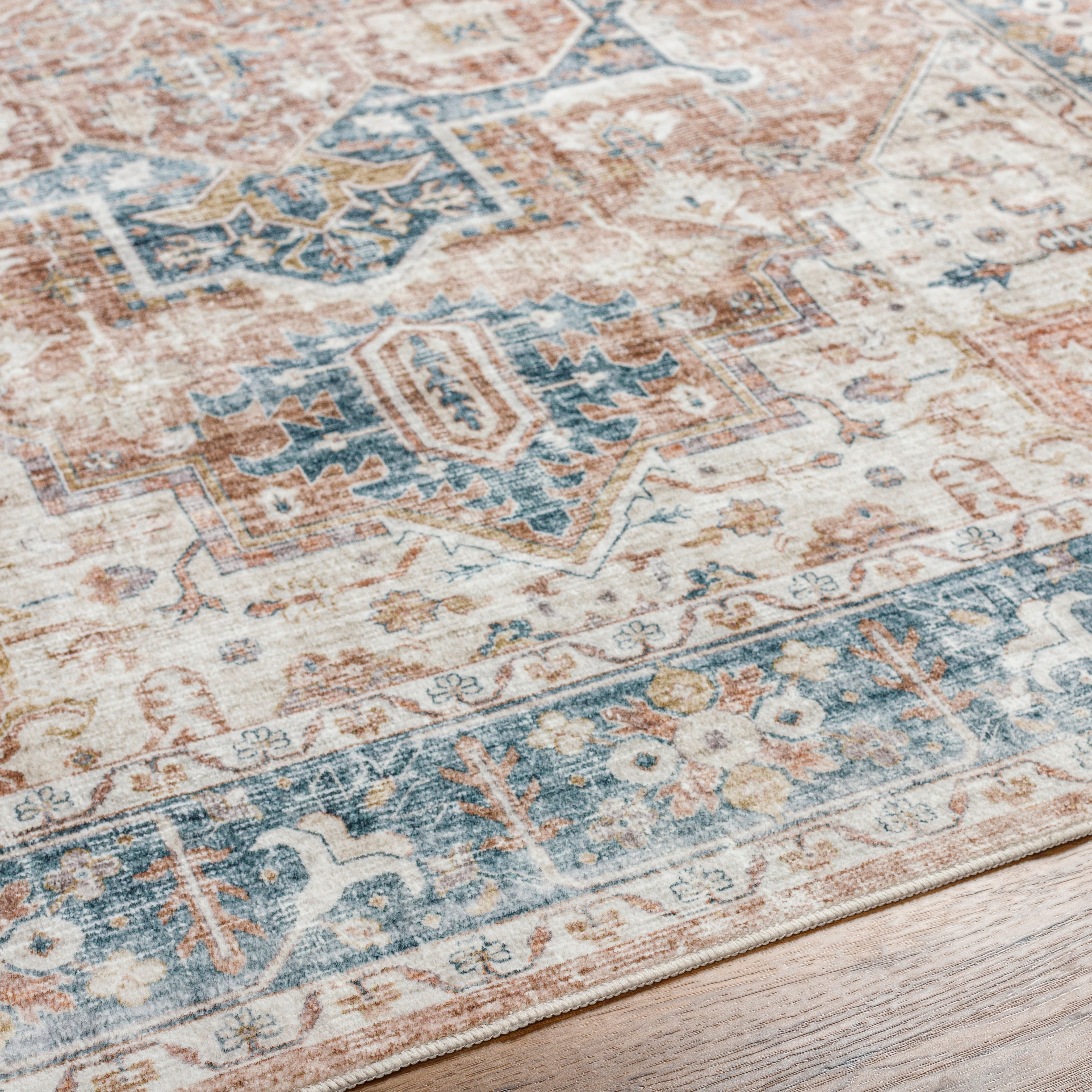 Laverne Denim / Rose Washable Rug – view 2