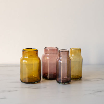 Hand-Blown Amber Glass Vase - Rug & Weave