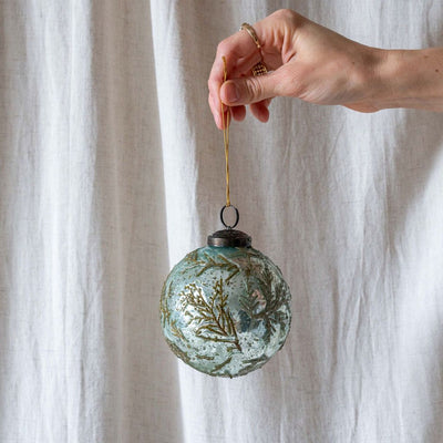 Mint Juniper Glass Ball Ornament - Rug & Weave