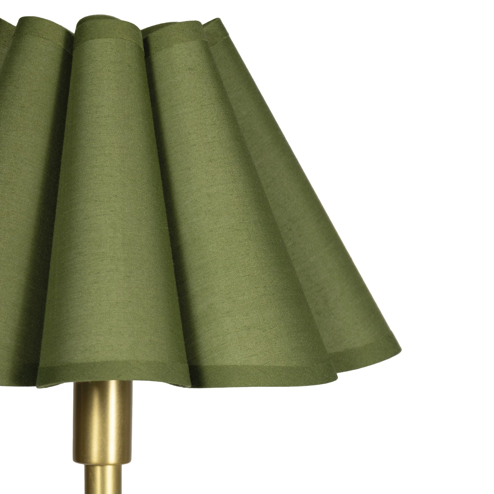 Polly Buffet Lamp (Natural Brass with Green Scalloped Shade) – view 2
