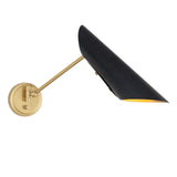 Vest Single Arm Sconce (Blackened Brass and Natural Brass)