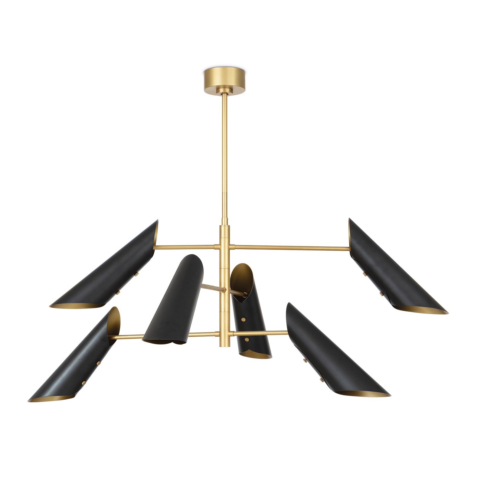Vest Chandelier (Blackened Brass and Natural Brass) Chandelier Regina Andrew