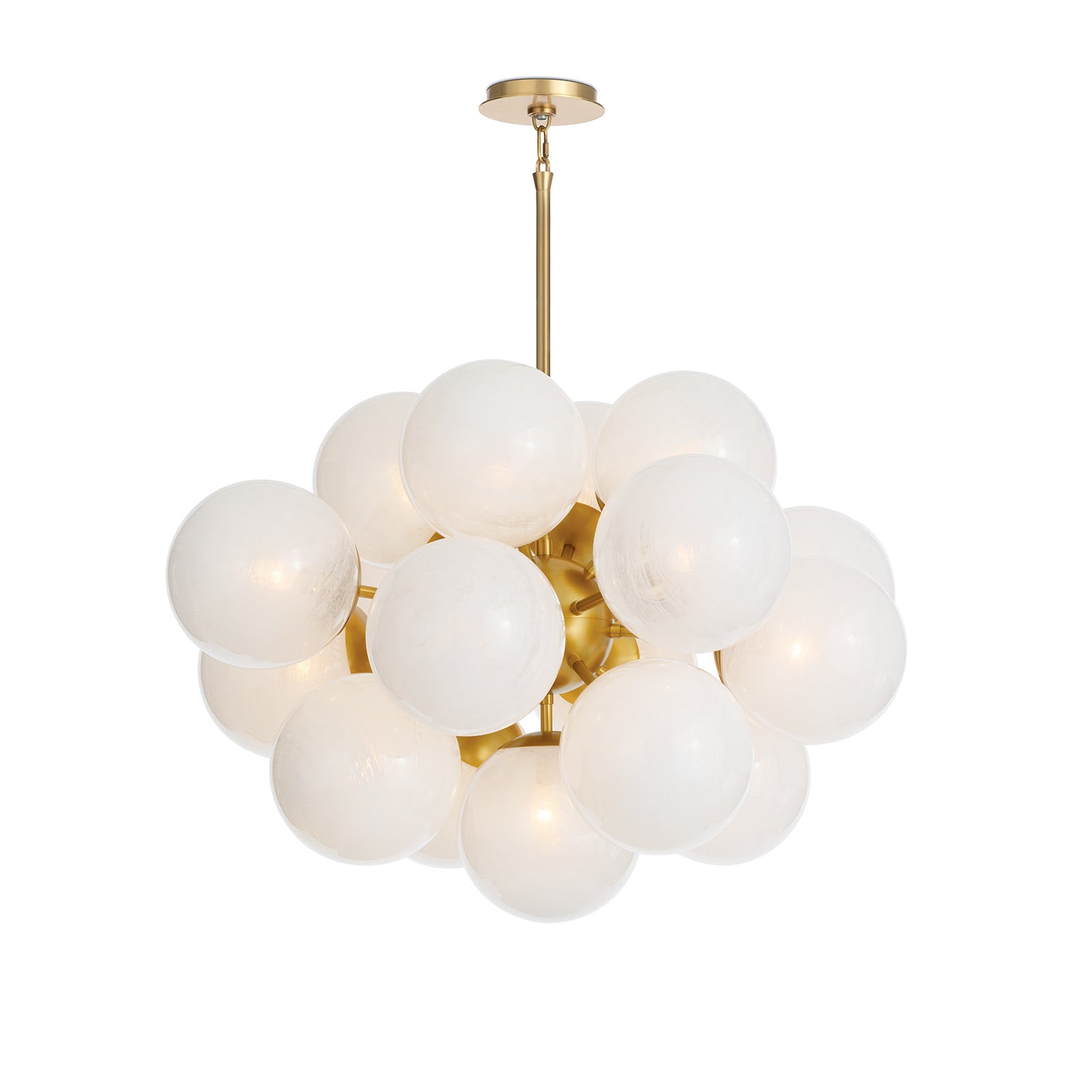 Shine Chandelier (Natural Brass with Swirl Glass) Chandelier Regina Andrew