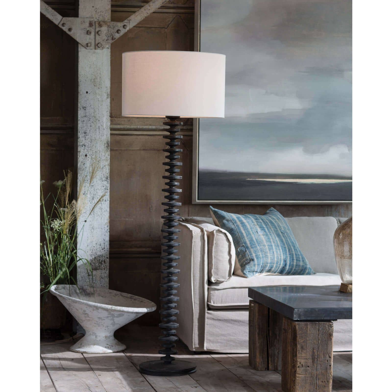 Fishbone Floor Lamp (Ebony) Floor Lamps Regina Andrew