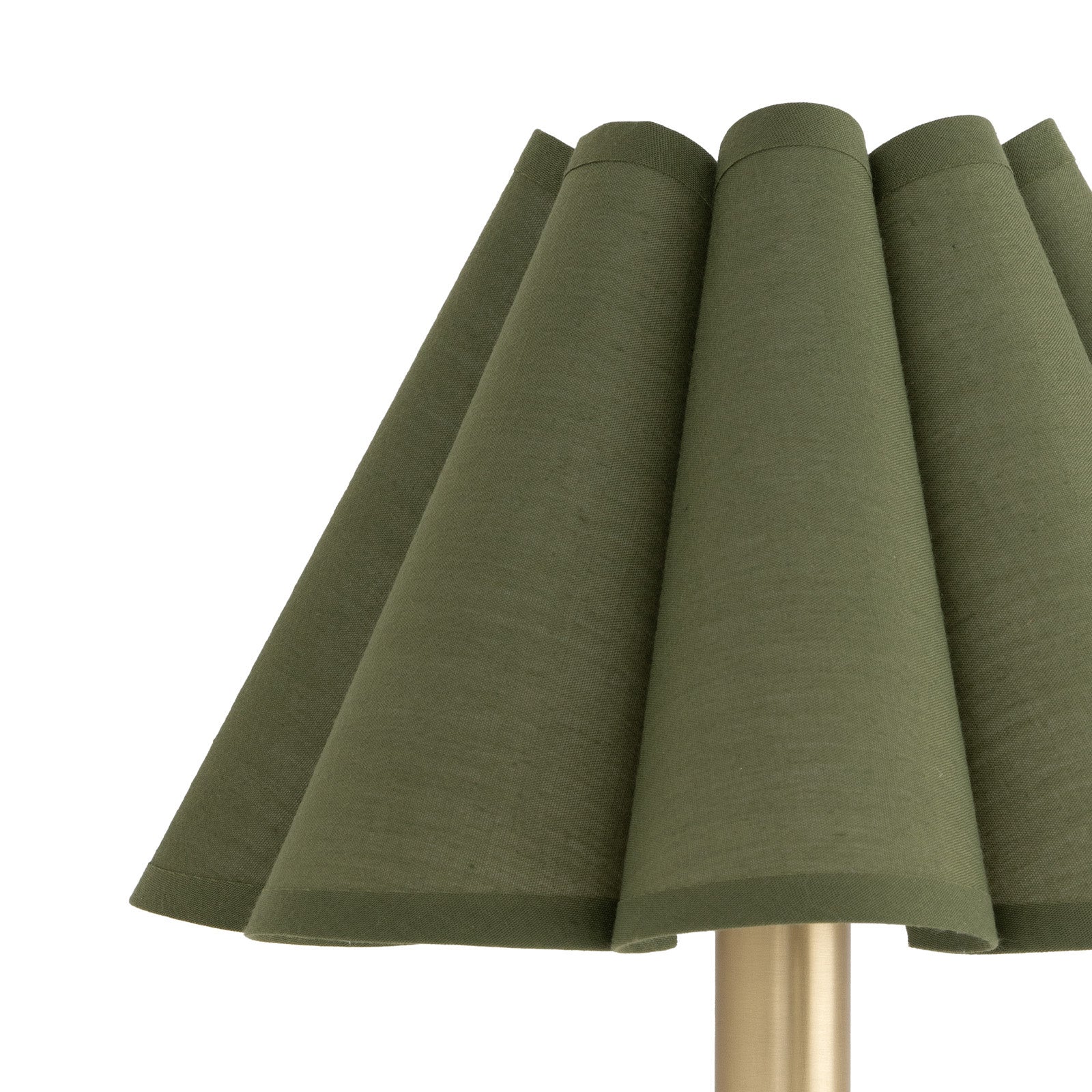 Polly Sconce Single (Natural Brass with Green Scalloped Shade) – view 2