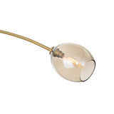 Artemis Pendant Double (Natural Brass with Champagne Glass)